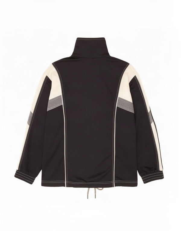 Lotto Womens Graphic Tracksuit Top Jacket UK 10 Small Black Colourblock