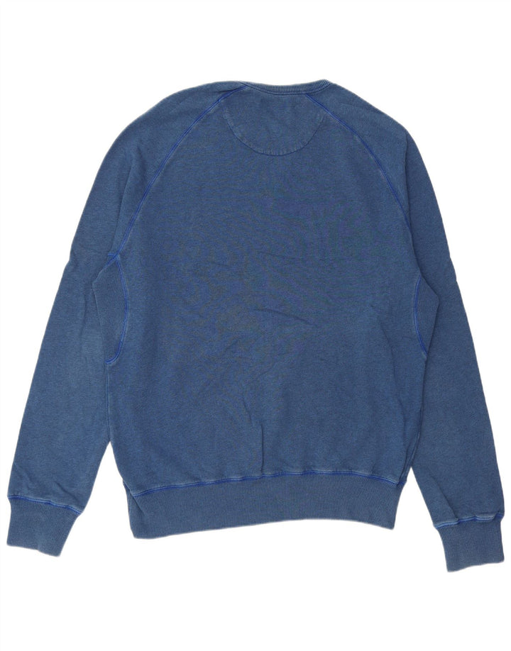 Fred Perry Herren-Sweatshirt-Pullover, große blaue Baumwolle