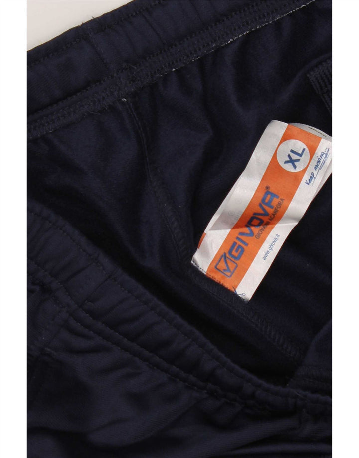 Givova Herren Grafik-Trainingshose, Jogginghose, XL, Marineblau, Polyester