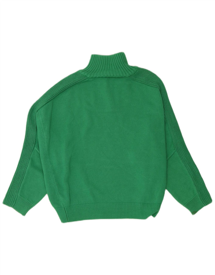 Tommy Hilfiger Damen-Pullover, übergroß, mit Reißverschluss, Gr. 14, Mittelgrün