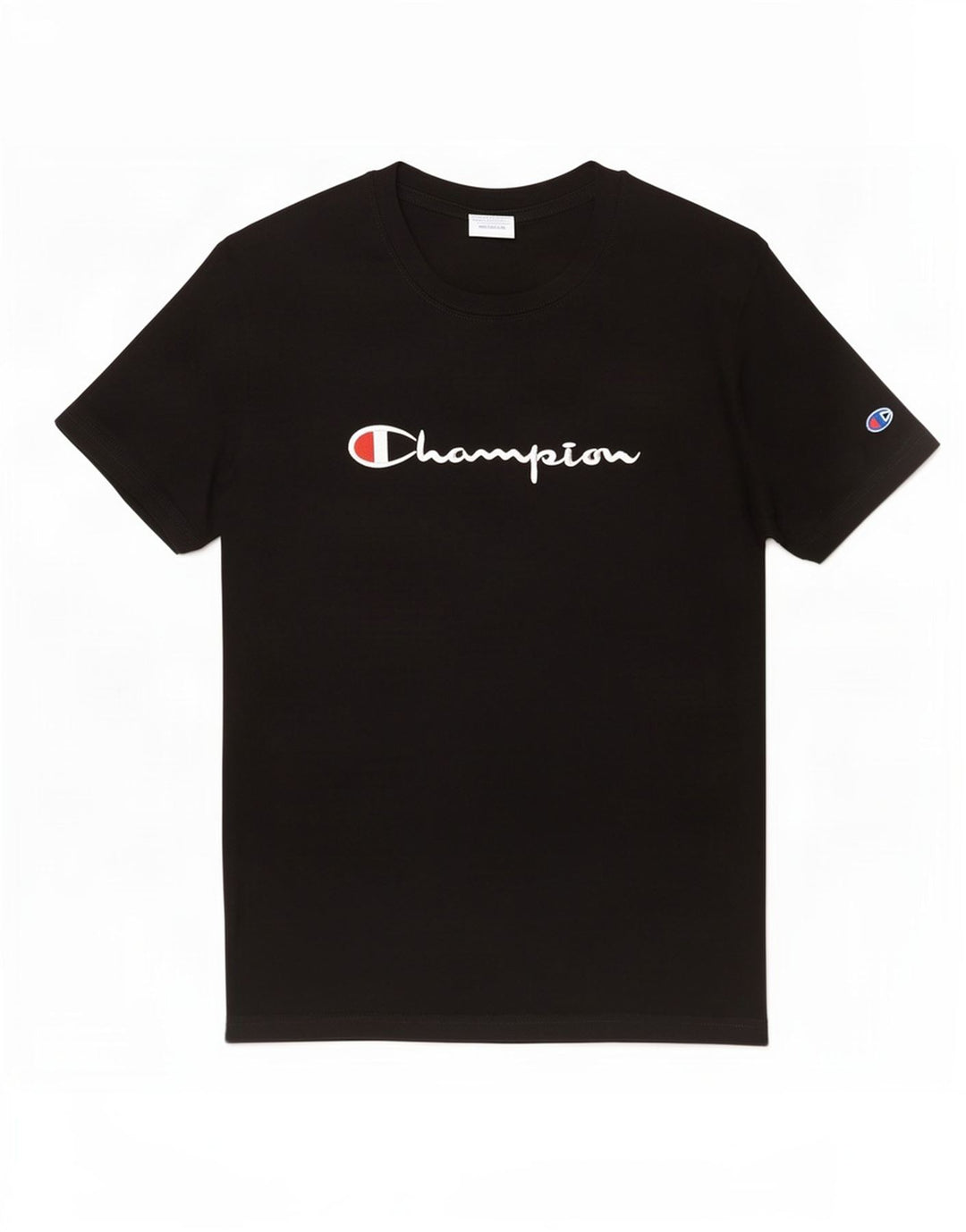 Champion Damen Grafik-T-Shirt-Oberteil UK 12 Medium Schwarz