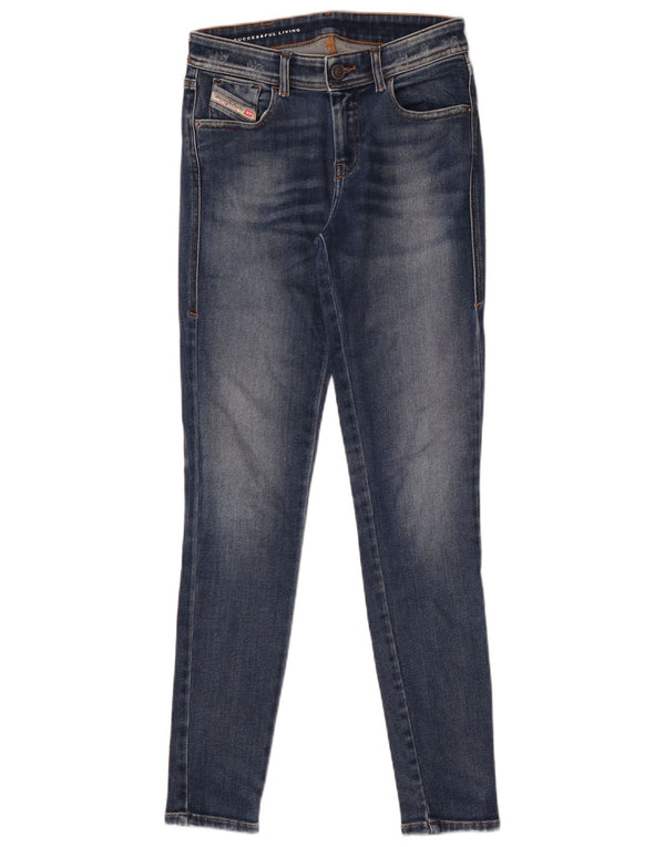 Diesel Damen Skinny Jeans W26 L30 Blaue Baumwolle