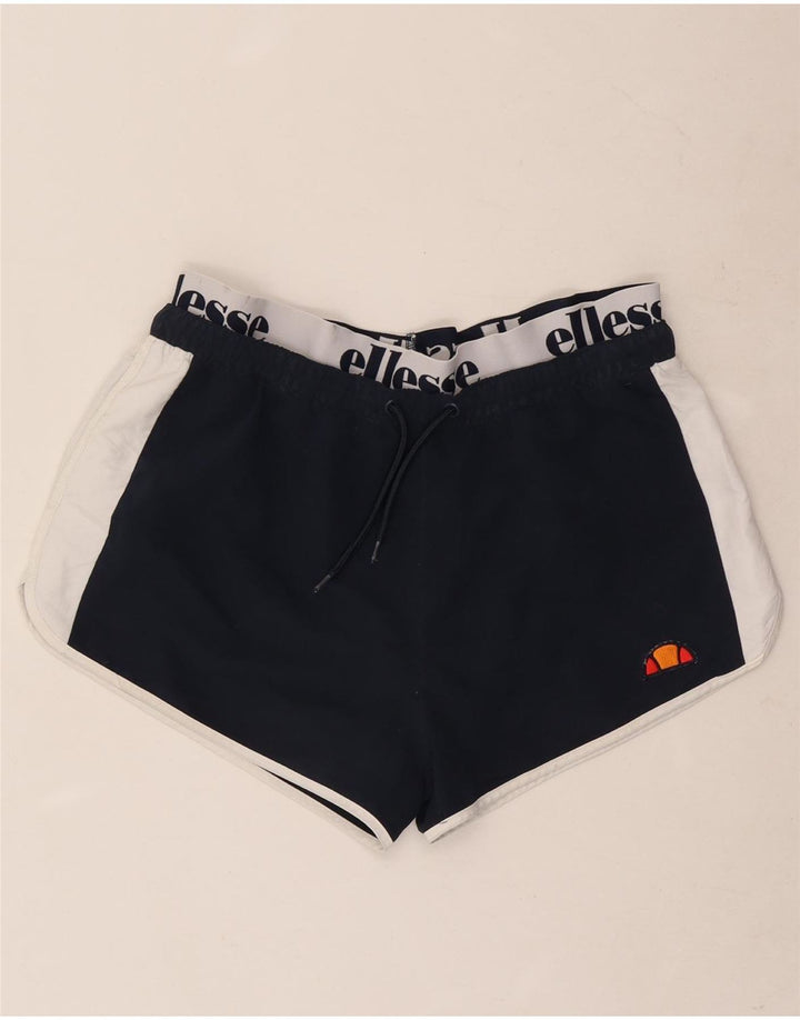 Ellesse Herren-Sportshorts mit Grafik, groß, marineblaues Farbblock-Polyester