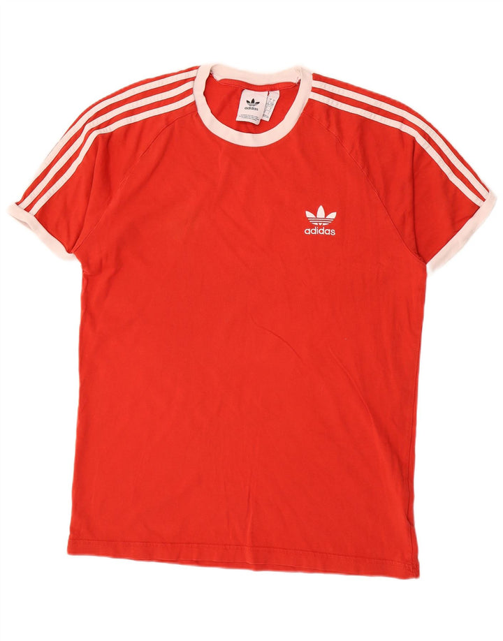 Adidas Herren T-Shirt Top Große rote Baumwolle