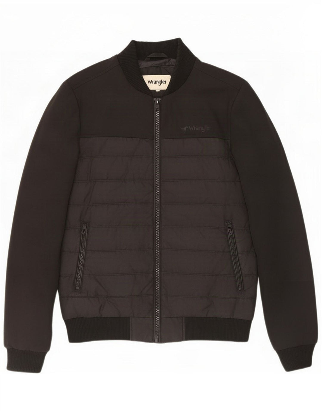 Wrangler Herren wattierte Jacke UK 36 Small Schwarz Colourblock Polyester