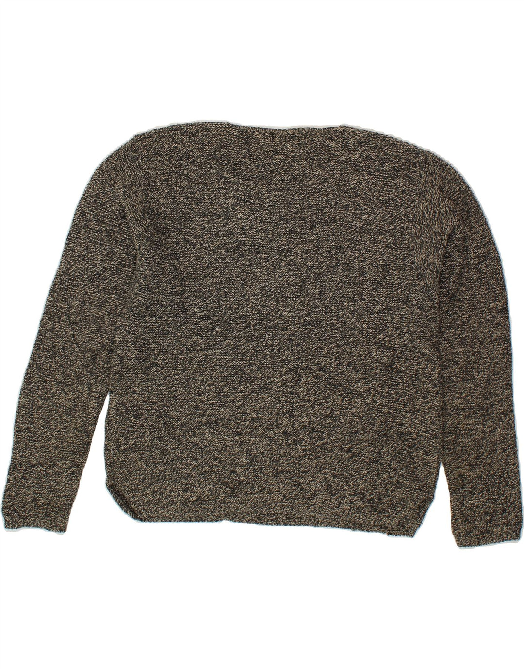 ORVIS Womens V-Neck Jumper Sweater UK 14 Medium Grey Flecked Cotton Vintage Orvis and Second-Hand Orvis from Messina Hembry 