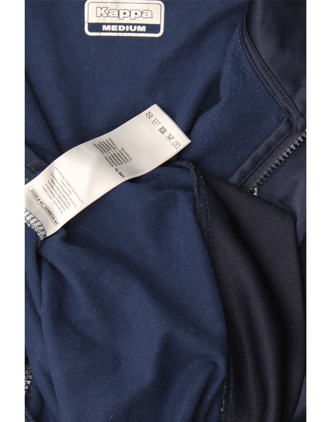 Kappa Herren-Trainingsanzugoberteil mit Grafik, mittleres Marineblau, Polyester