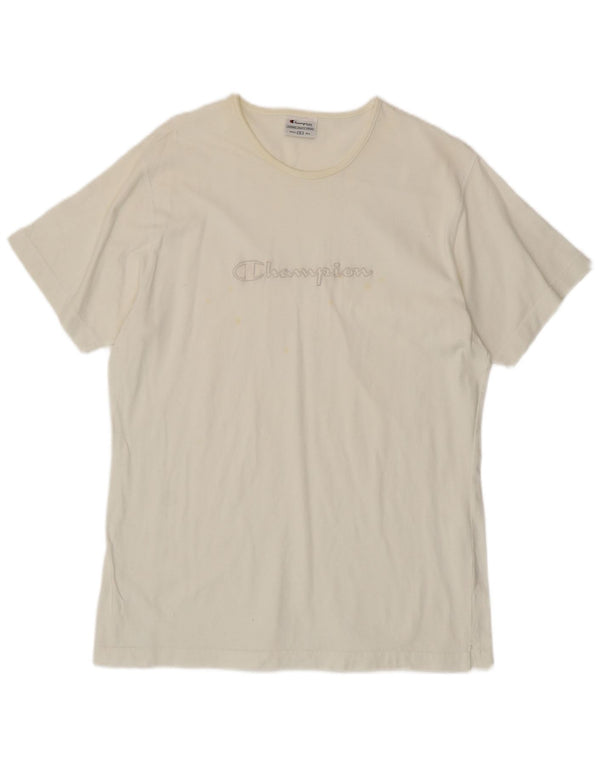 Champion Damen-T-Shirt mit Grafik, UK 18, XL, weiße Baumwolle