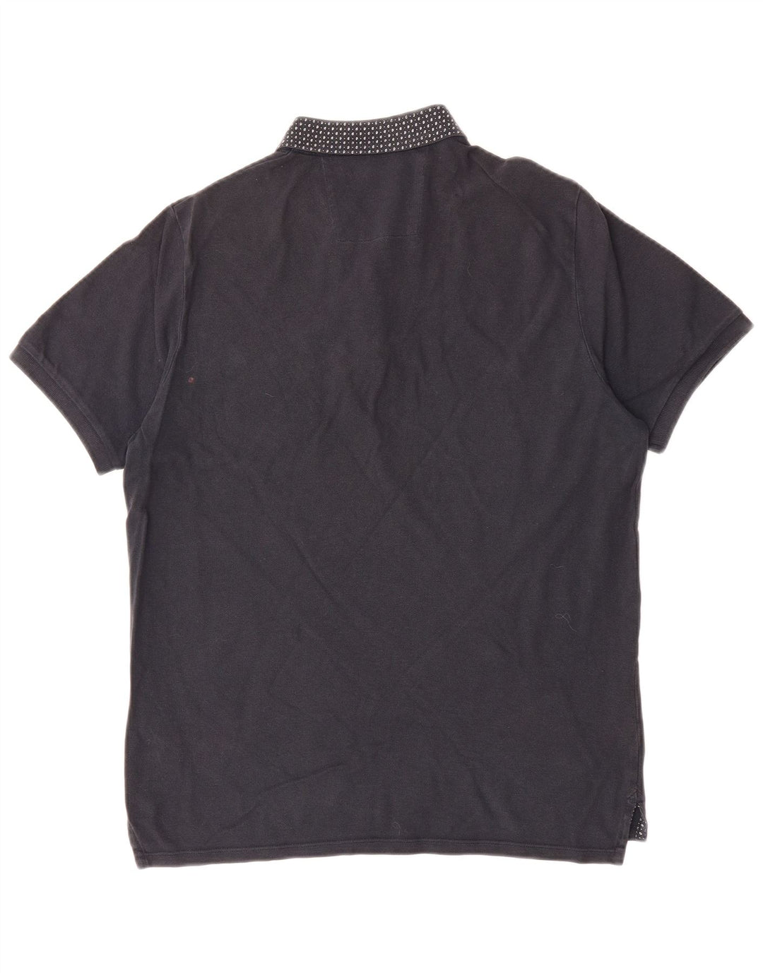 BEN SHERMAN Mens Polo Shirt Large Navy Blue Cotton