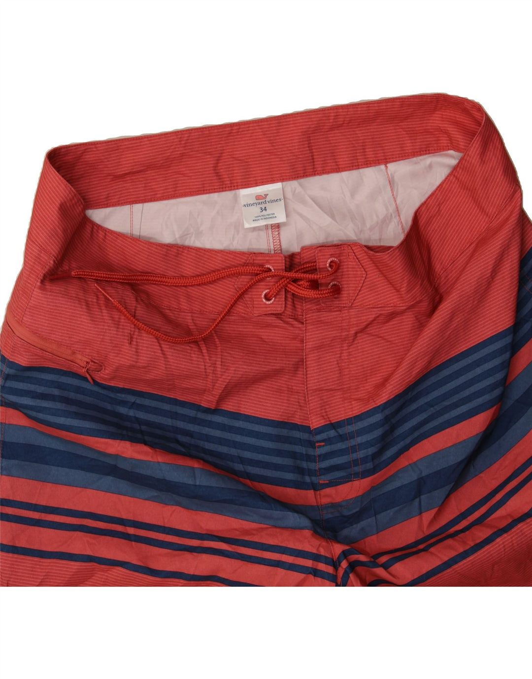 VINEYARD VINES Mens Swimming Shorts Large Red Striped Polyester Vintage Vineyard Vines and Second-Hand Vineyard Vines from Messina Hembry 