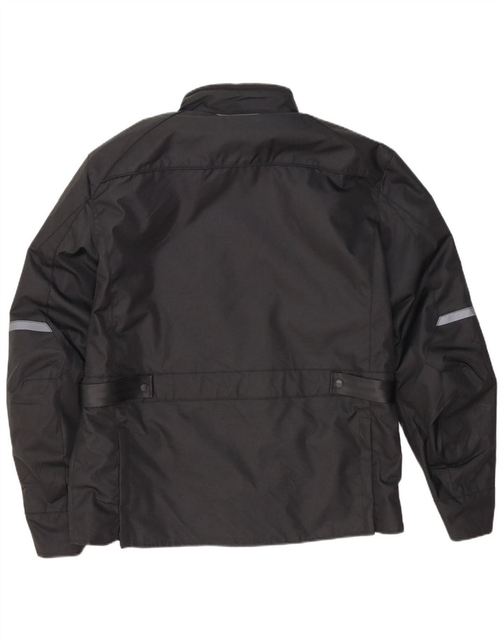 Vintage Herren Moto Racer Utility Jacke UK 44 2XL Schwarz Polyester