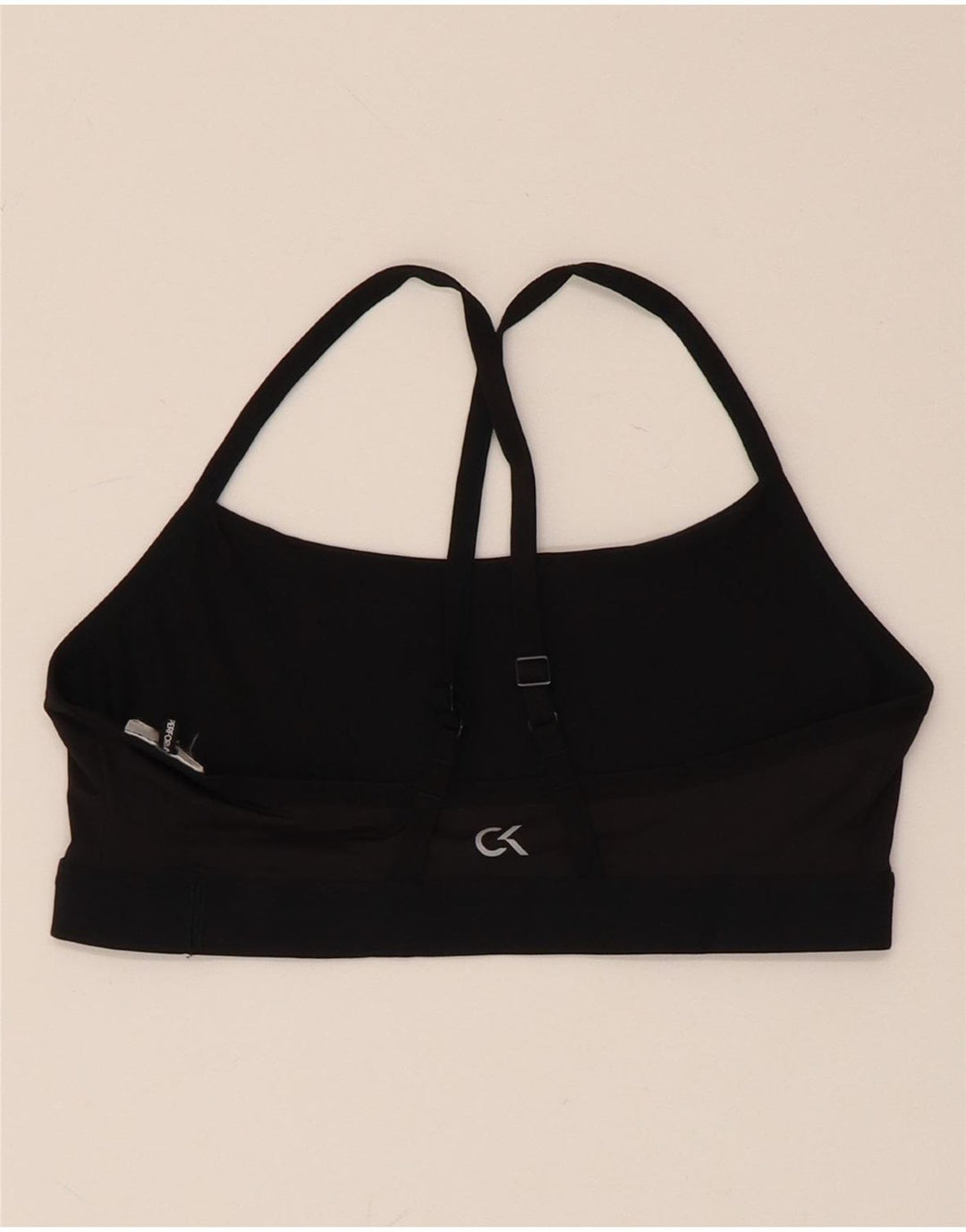 CALVIN KLEIN Damen Grafik-Sport-BH-Oberteil UK 8 Small Schwarz