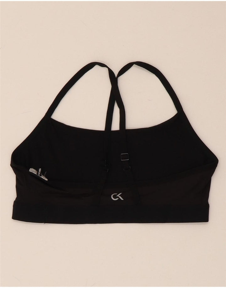 CALVIN KLEIN Damen Grafik-Sport-BH-Oberteil UK 8 Small Schwarz