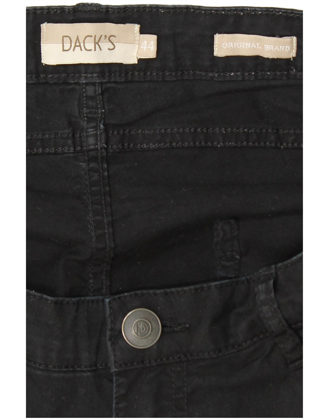 DACK'S Damen-Jeansshorts mit normaler Passform, Größe 44, mittelgroß, W28, schwarze Baumwolle