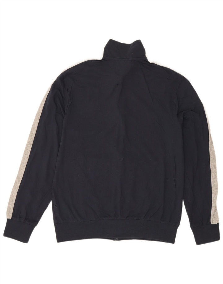LOTTO Mens Tracksuit Top Jacket Small Navy Blue Colourblock Cotton