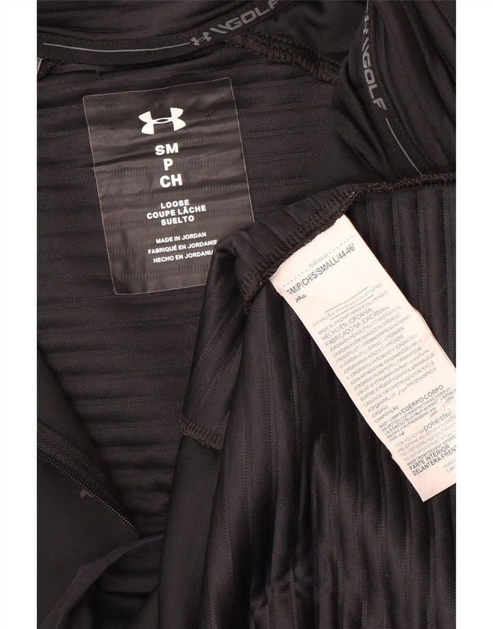 Under Armour Herren-Pullover-Trainingsanzugoberteil mit Reißverschluss, Größe S, Schwarz, Polyester