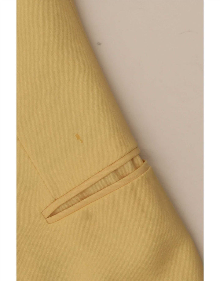 Massimo Rebecchi Damen 1-Knopf-Blazerjacke IT 42 Mittelgelbe Wolle