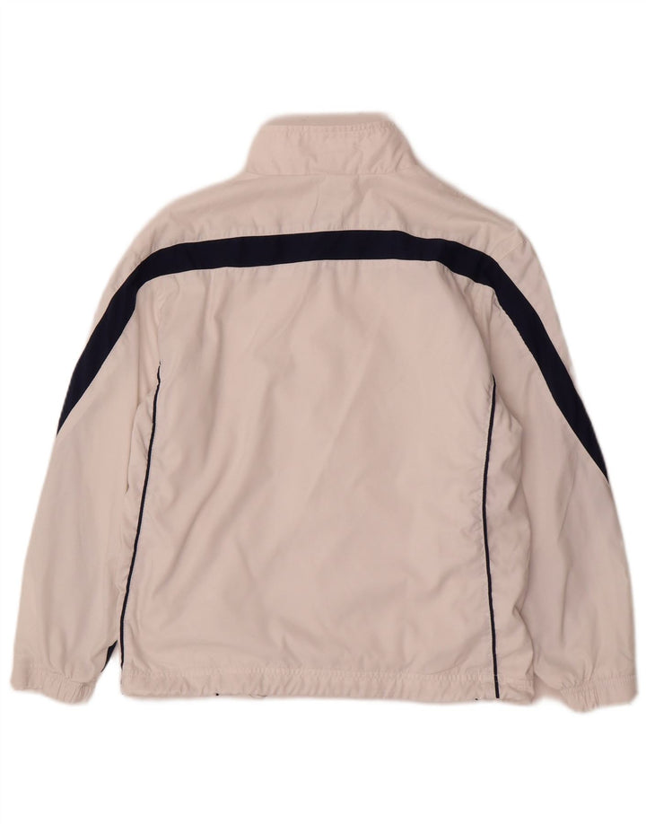 Nike Jungen-Trainingsanzug-Top-Jacke, 10–11 Jahre, mittelweißes Colourblock-Nylon