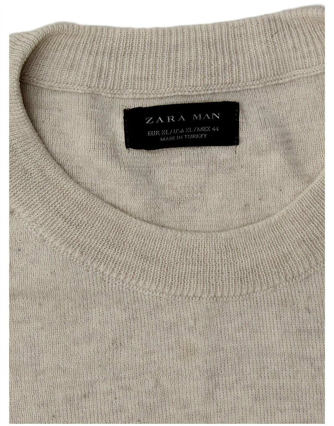 Zara Herren-Pullover mit Rundhalsausschnitt, XL, Grau