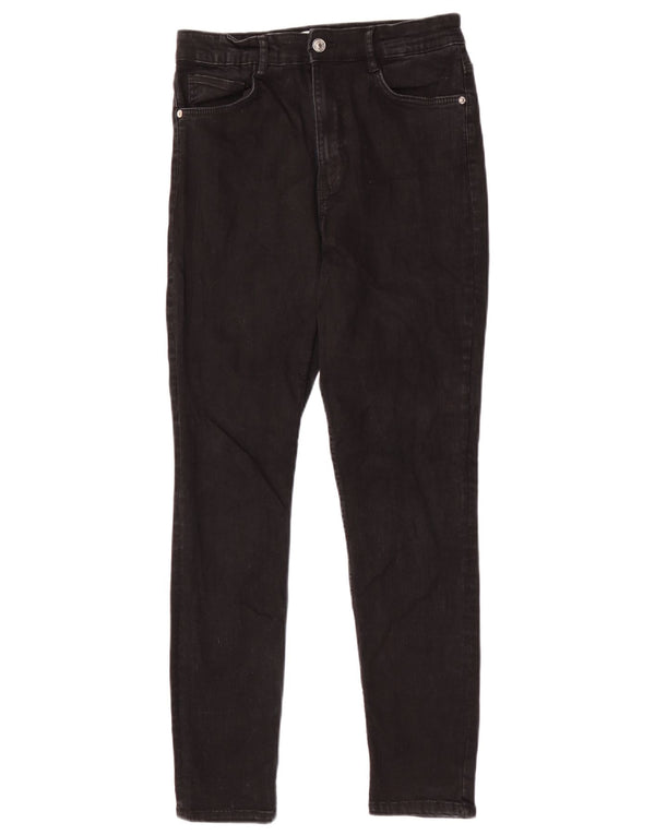 Zara Damen Slim Jeans EU 40 Medium W30 L28 Schwarze Baumwolle
