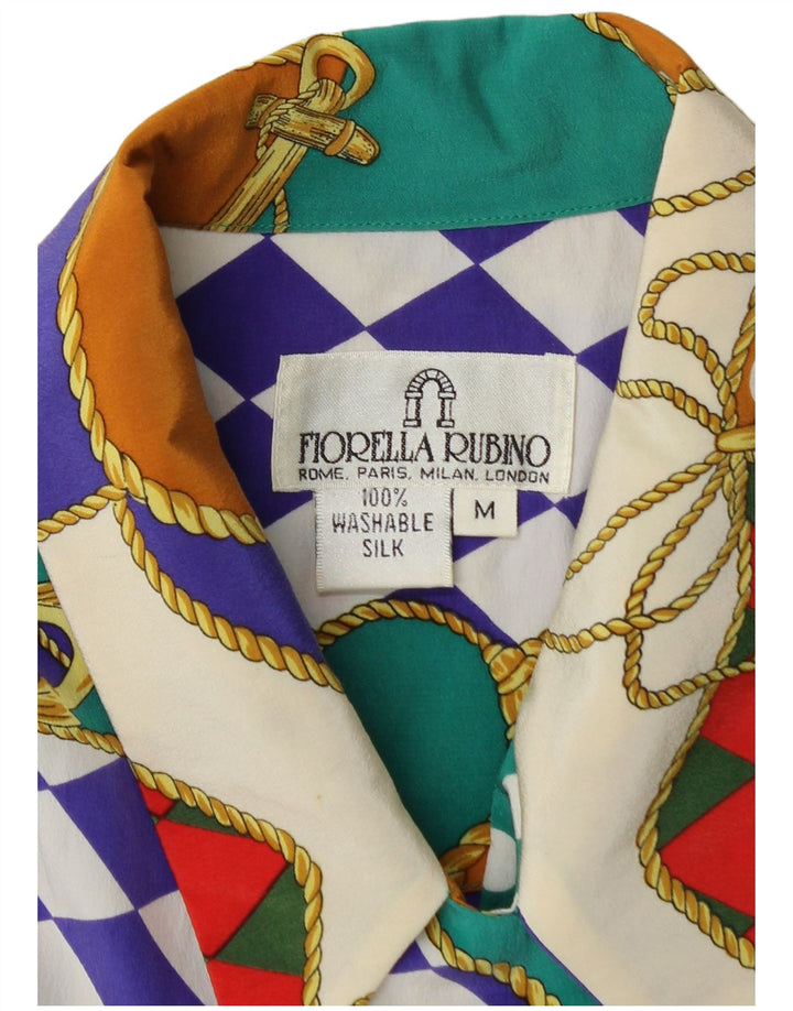 FIORELLA RUBINO Damen Hemdbluse UK 14 Medium Mehrfarbig Patchwork