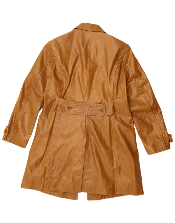 David Moore Damen Ledermantel UK 14 Mittelbraunes Leder