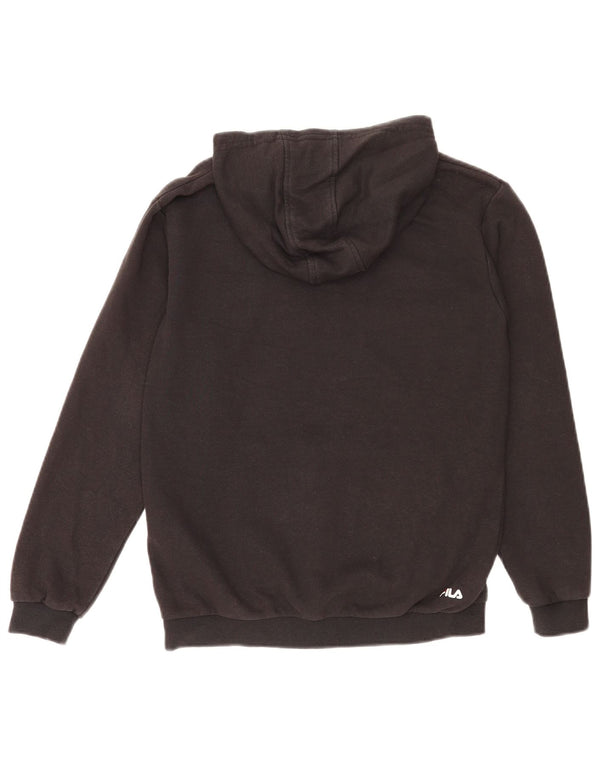Fila Jungen-Pullover mit grafischem Kapuzenpullover, 13–14 Jahre, schwarze Baumwolle