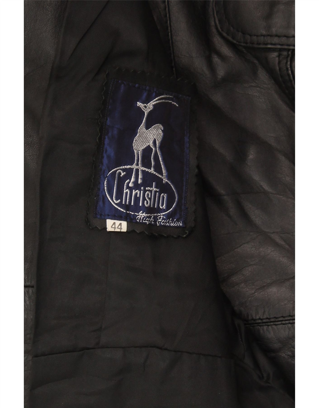 VINTAGE Womens Leather Jacket IT 44 Medium Black Vintage Vintage and Second-Hand Vintage from Messina Hembry 
