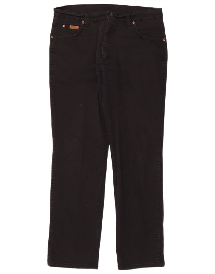 Wrangler Herren Texas Straight Jeans W36 L32 Schwarze Baumwolle