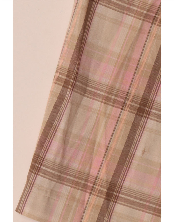 Izod Damen Chinoshorts US 8 Medium W32 Pink Check Polyester