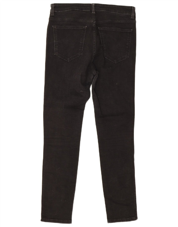 Zara Damen Slim Jeans EU 40 Medium W30 L28 Schwarze Baumwolle