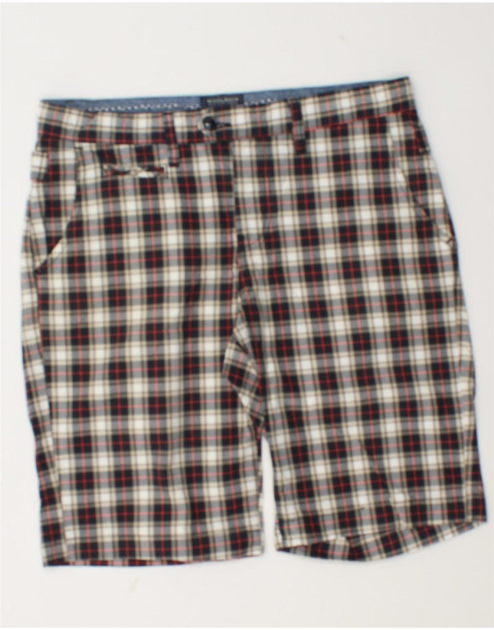 Woolrich Herren-Chinoshorts W31, mittelgroß, mehrfarbig, kariert, Baumwolle
