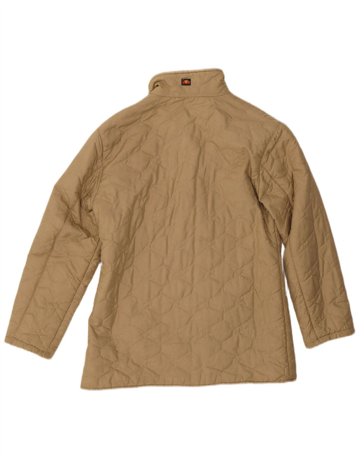 Ellesse Damen Übergroße Steppjacke UK 10 Small Beige Polyester