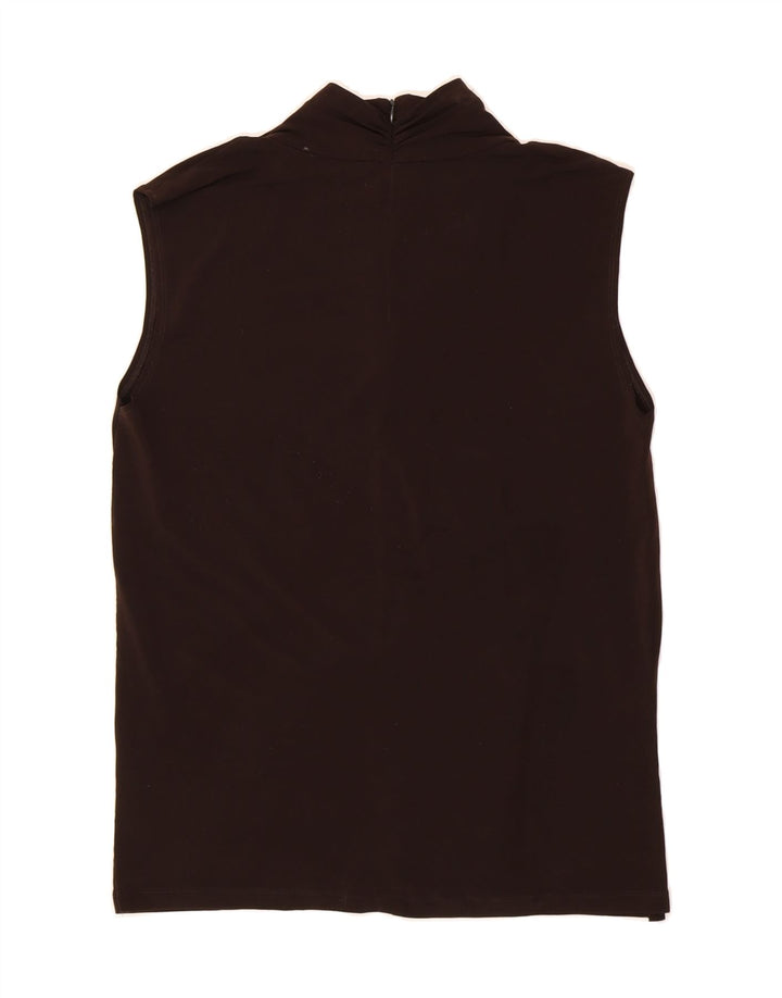 LAURA ASHLEY Womens Sleeveless Blouse Top UK 22 3XL Brown Polyester Vintage Laura Ashley and Second-Hand Laura Ashley from Messina Hembry 