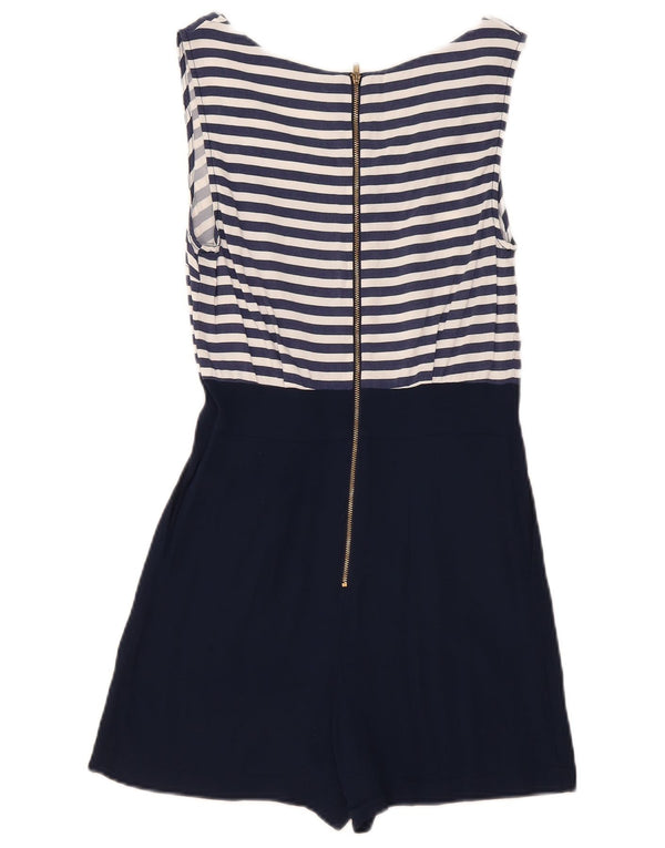 Ärmelloser Playsuit für Damen von Topshop, Gr. 40, Größe S, Marineblau, gestreift, Viskose