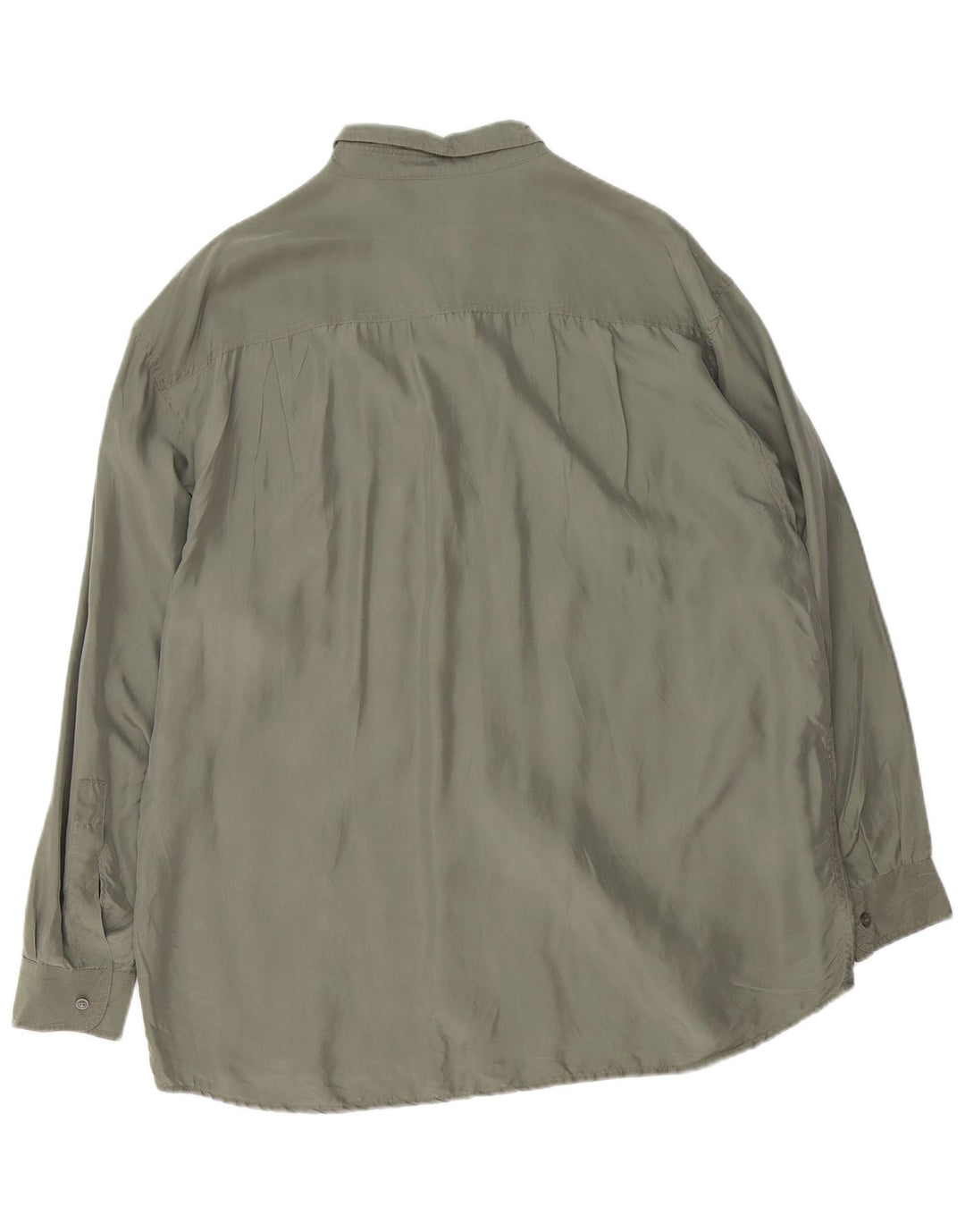 VINTAGE Herrenhemd 2XL Khaki Seide
