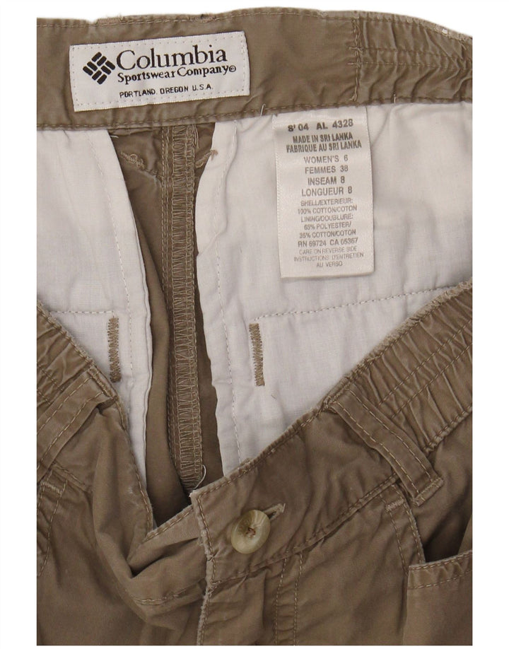COLUMBIA Damen Cargoshorts US 9 Medium W28 Braune Baumwolle