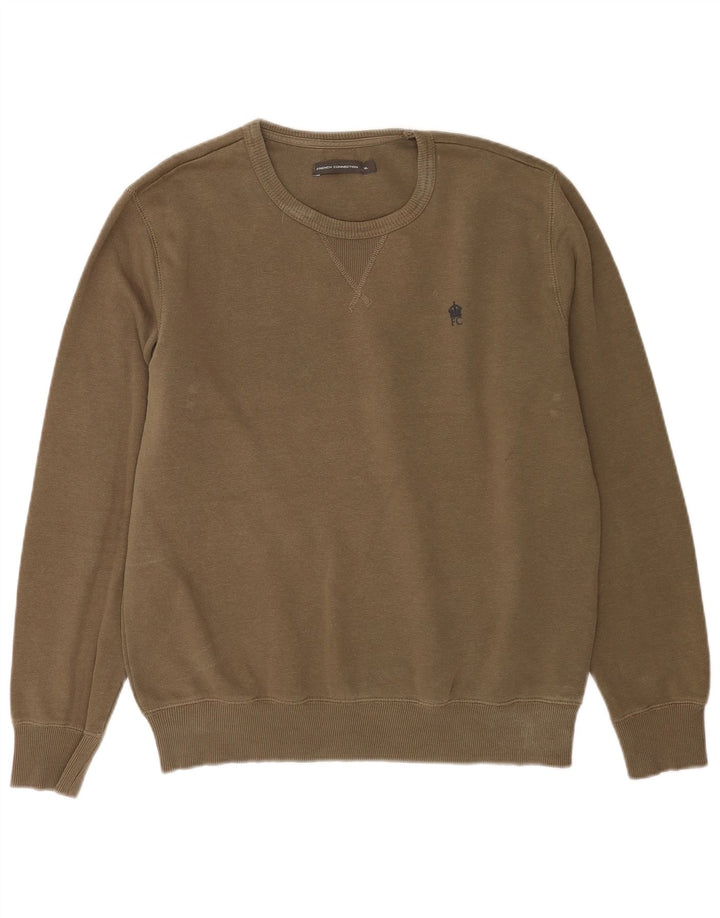 FRENCH CONNECTION Herren Sweatshirt Pullover XL Khaki Baumwolle