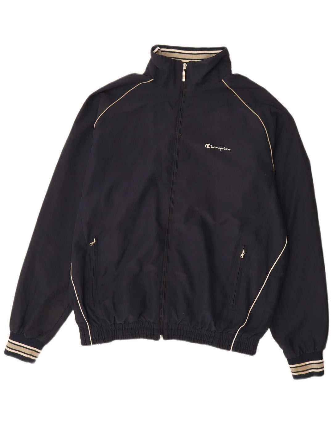 Champion Herren-Trainingsanzugoberteil, XL, Marineblau, Polyester