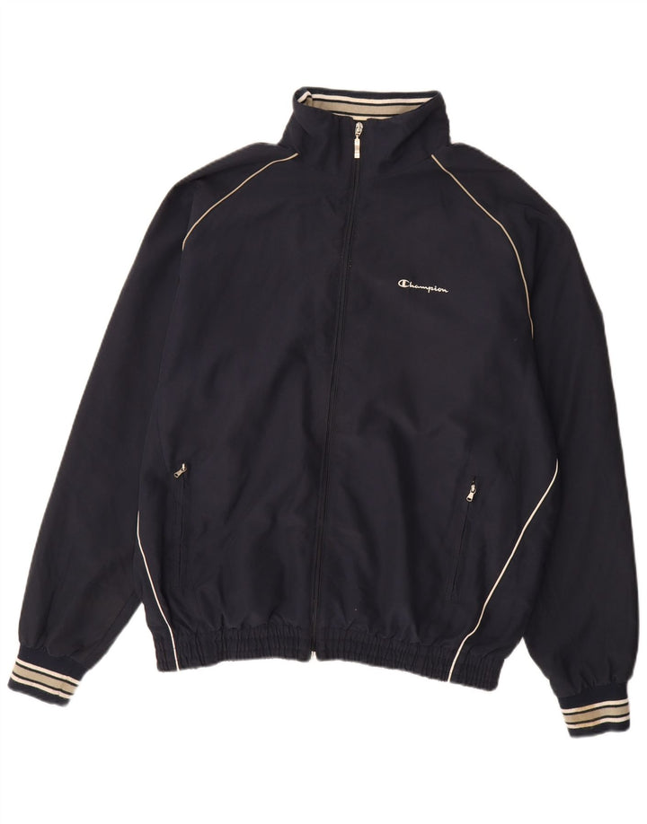 Champion Herren-Trainingsanzugoberteil, XL, Marineblau, Polyester