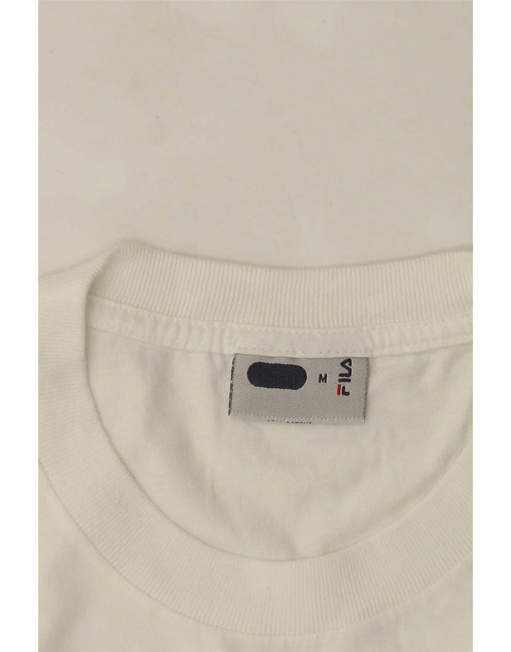 Fila Herren Grafik-T-Shirt-Oberteil Mittelweiß