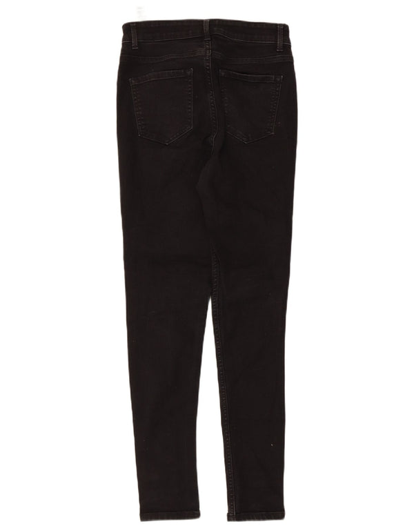 Marks & Spencer Damen The Ivy Skinny Jeans UK 8 Small W26 L27 Schwarze Baumwolle