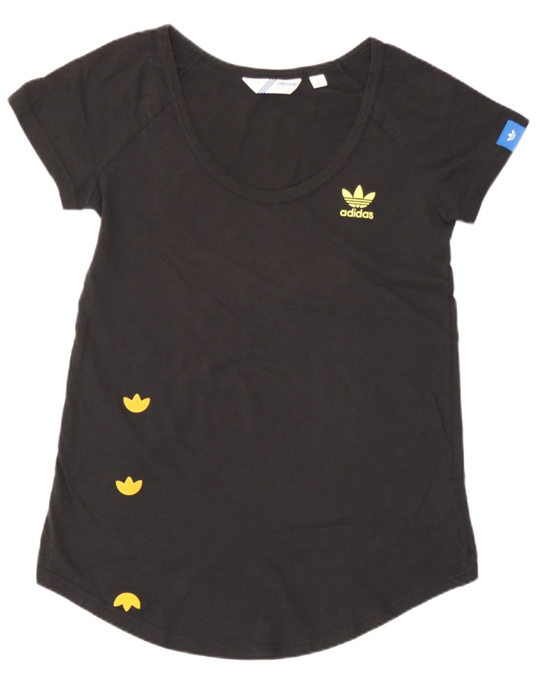 Adidas Damen Graphic T-Shirt Top EU 38 Mittelschwarze Baumwolle