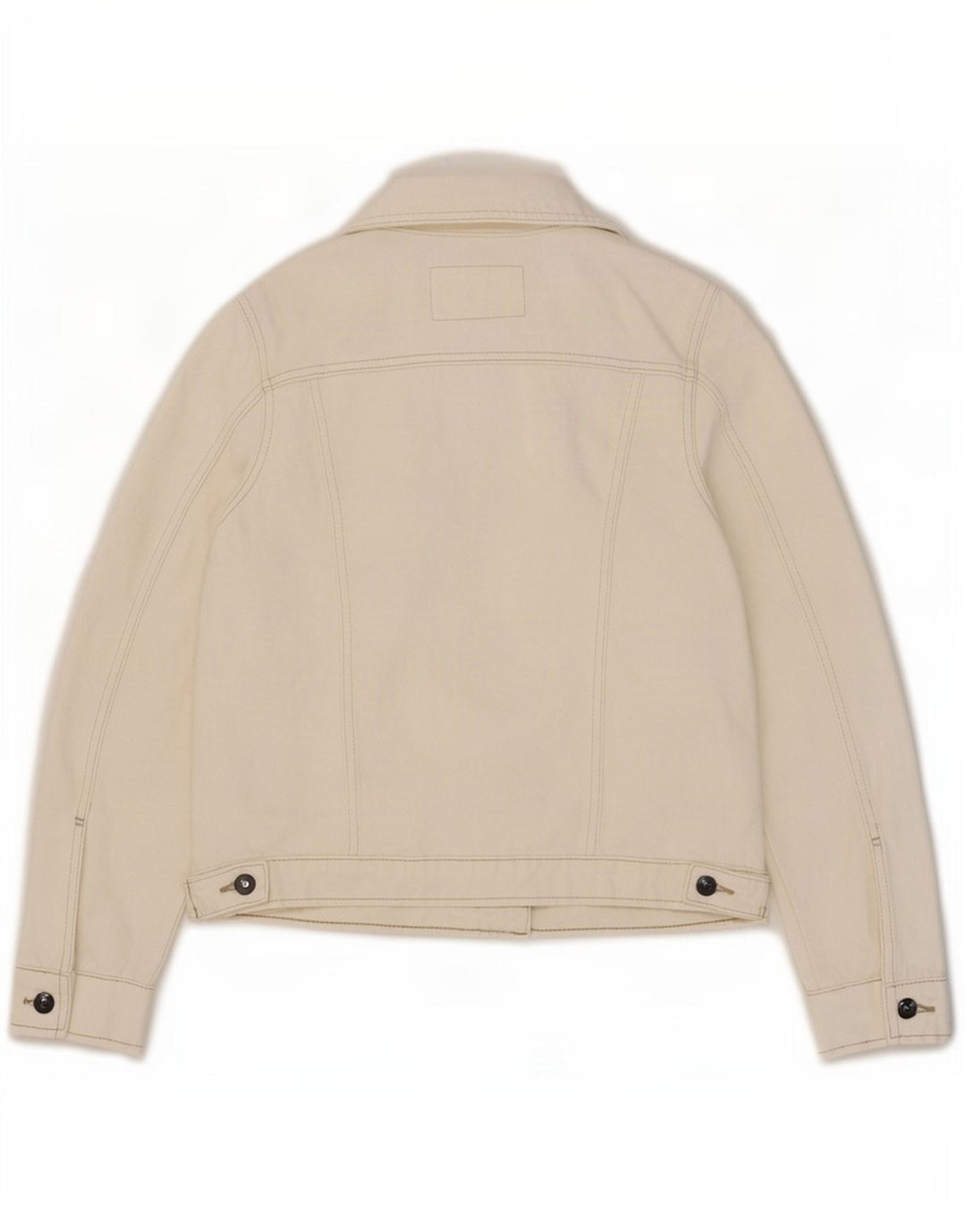 Marks & Spencer Damen Jeansjacke UK 8 Small Weiße Baumwolle