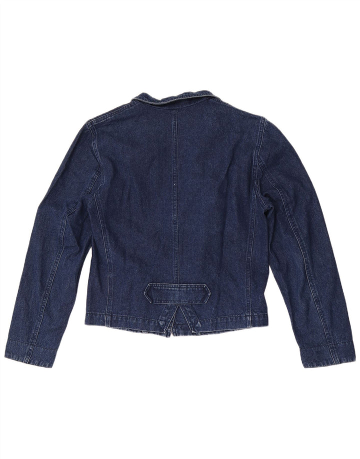 Prisma Damen-Jeansblazer mit 1 Knopf, Größe UK 12, mittelmarineblau, Baumwolle