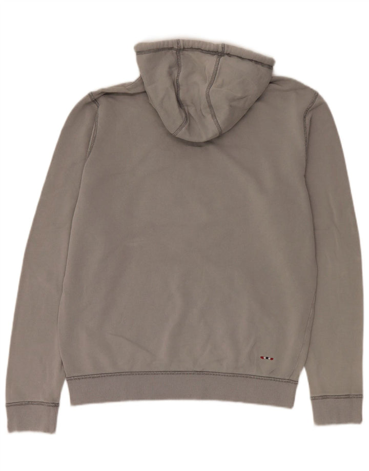 Napapijri Herren-Kapuzenpullover mit Grafik, mittelgraue Baumwolle