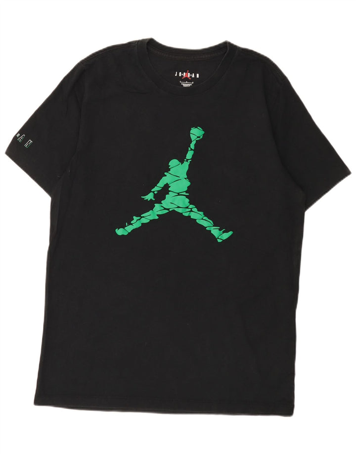 Jordan Herren-T-Shirt mit Grafik, groß, aus schwarzer Baumwolle