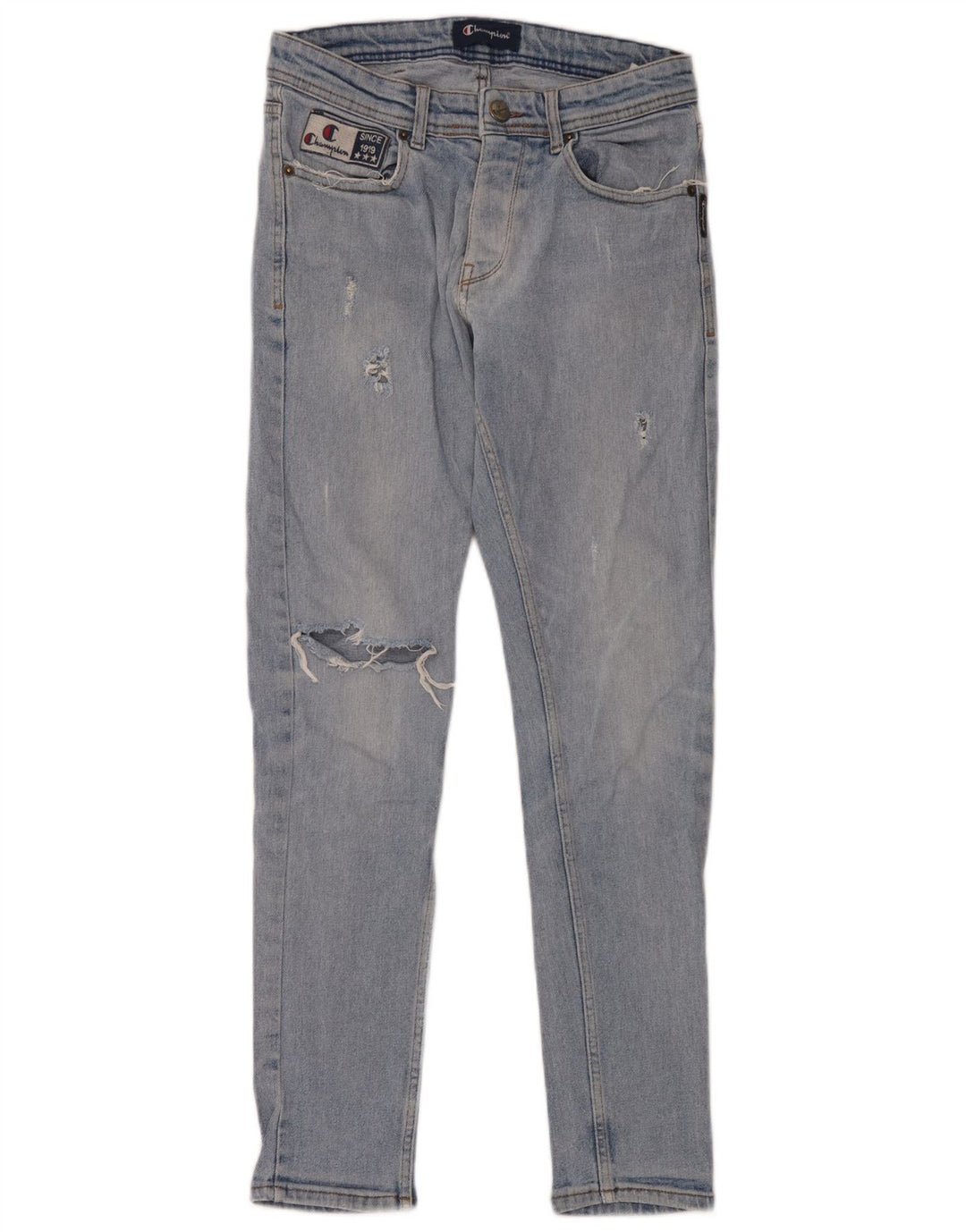 Champion Herren Distressed Skinny Jeans W30 L30 Blau