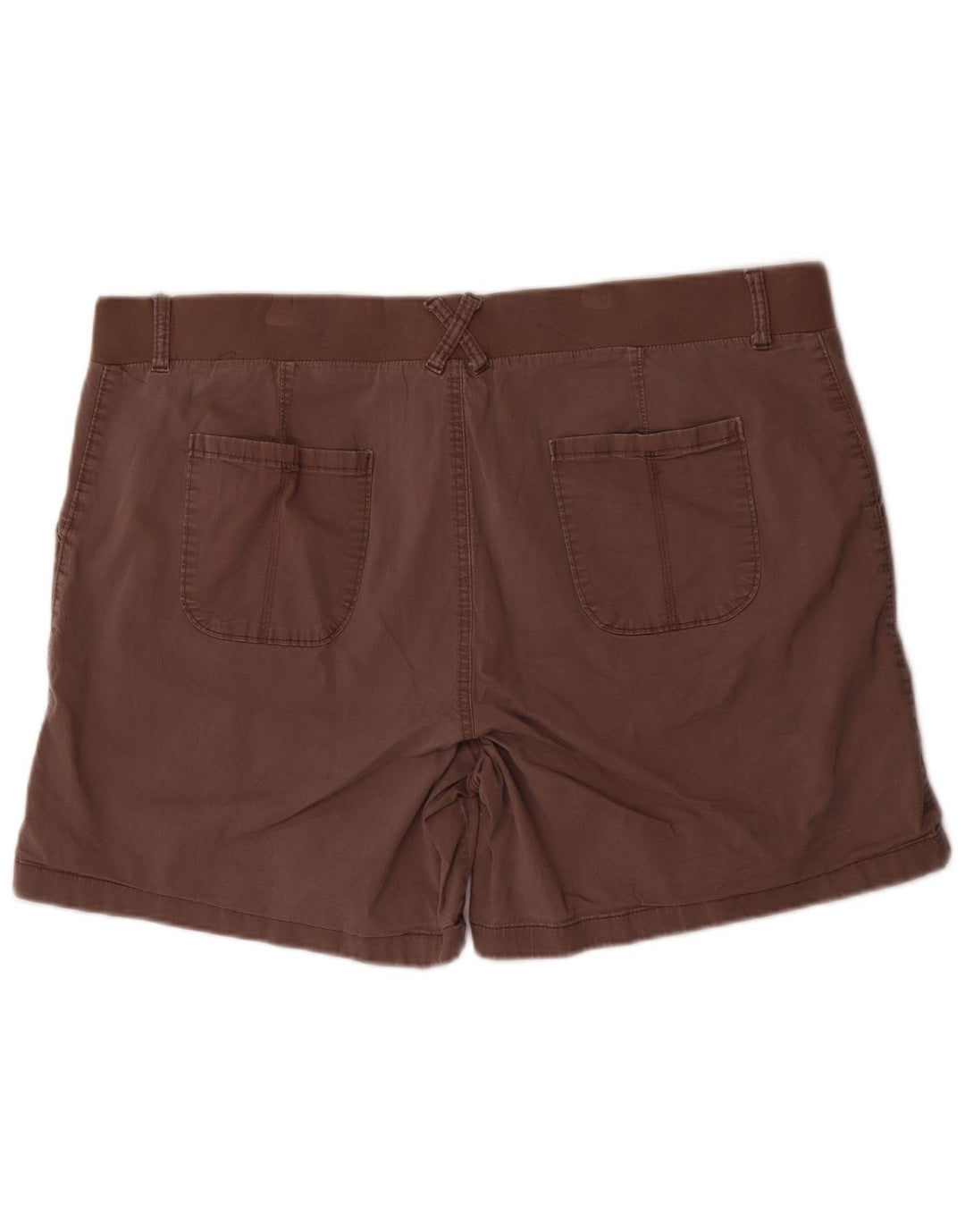 LEE Damen Riders Mid Rise Chino Shorts US 22 3XL W44 Braune Baumwolle