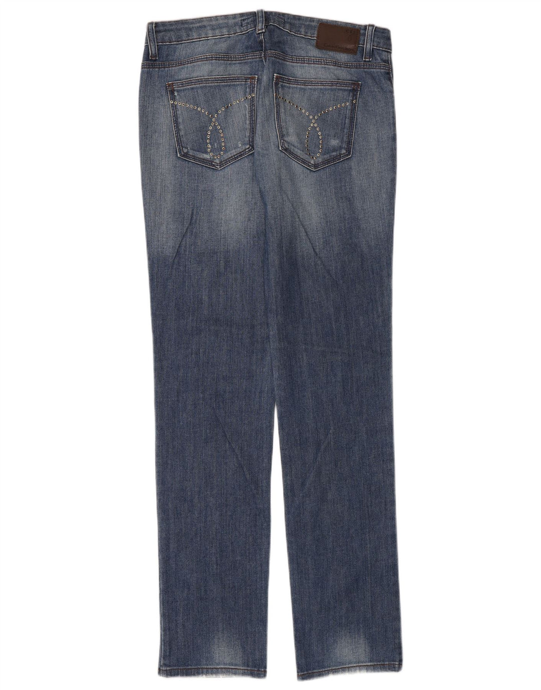 Calvin Klein Damen Slim Jeans W29 L33 Blaue Baumwolle